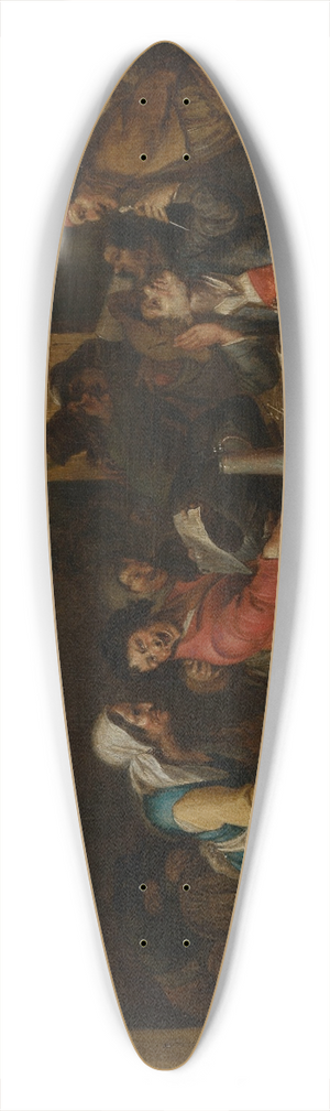 Willem van Herp - Beggar Woman in a Tavern 39.3 inch art pintail longboard deck