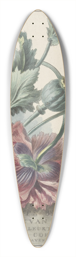 Willem van Leen - Klaprozen 39.3 inch art pintail longboard deck