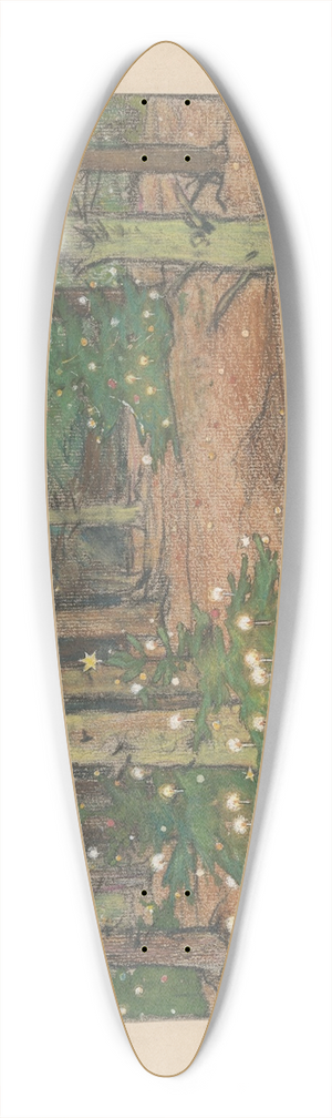 Willem Wenckebach - Kerstboombos 39.3 inch art pintail longboard deck Willem Wenckebach - Kerstboombos 39.3 inch art pintail longboard deck