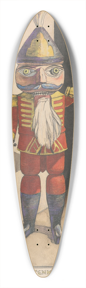 Willem Wenckebach - Notenkraker met een kaars en bloederig zwaard 39.3 inch art pintail longboard deck