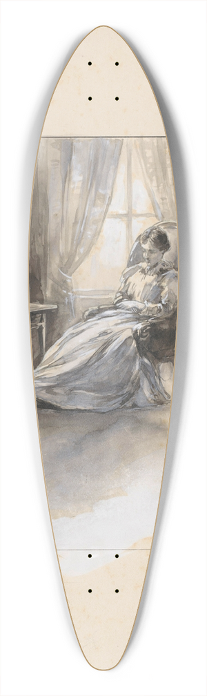Willem Wenckebach - Vrouw in een leunstoel 39.3 inch art pintail longboard deck
