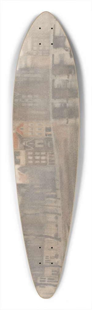 Willem Witsen - De Oude Waal te Amsterdam 39.3 inch art pintail longboard deck