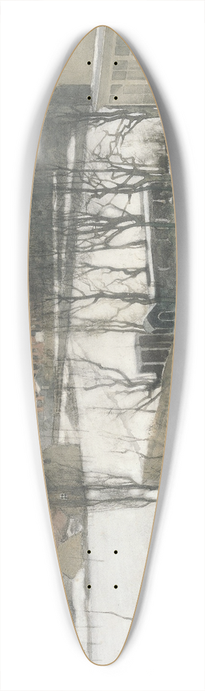 Willem Witsen - Gezicht op het Oosterpark in de sneeuw 39.3 inch art pintail longboard deck
