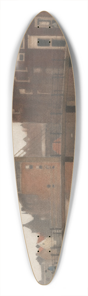 Willem Witsen - Gezicht op Uilenburg te Amsterdam 39.3 inch art pintail longboard deck Willem Witsen - Gezicht op Uilenburg te Amsterdam 39.3 inch art pintail longboard deck