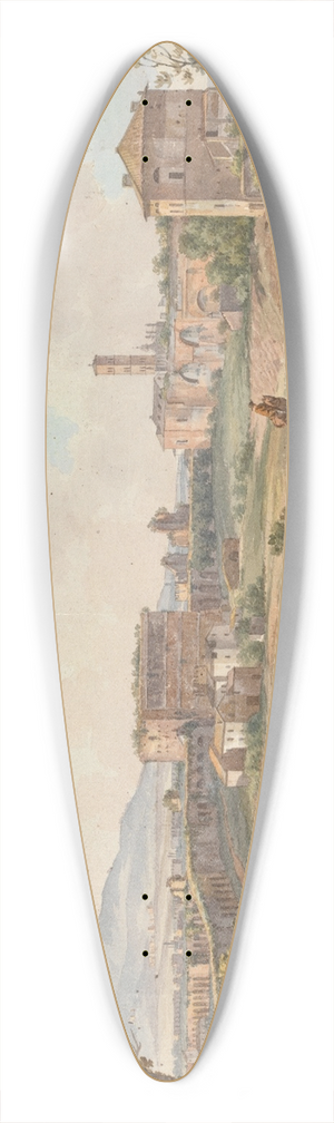 Willey Reveley - Ruins in Rome with Goats, Cows and Herdsmen 39.3 inch art pintail longboard deck Willey Reveley - Ruins in Rome with Goats, Cows and Herdsmen 39.3 inch art pintail longboard deck