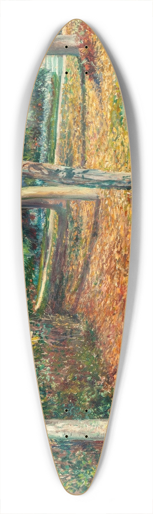 Will Hicock Low - Carpet of Leaves, Giverny 39.3 inch art pintail longboard deck