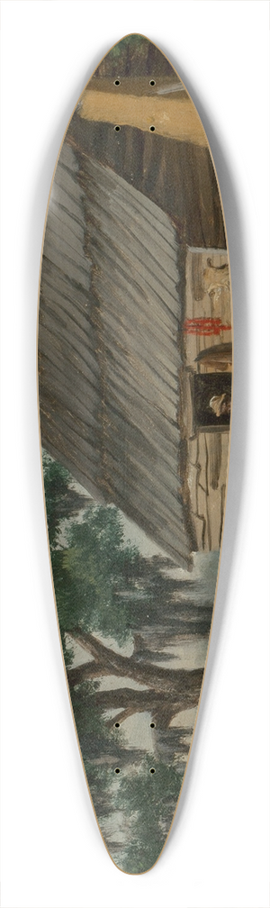 William Aiken Walker - A South Carolina Cabin 39.3 inch art pintail longboard deck
