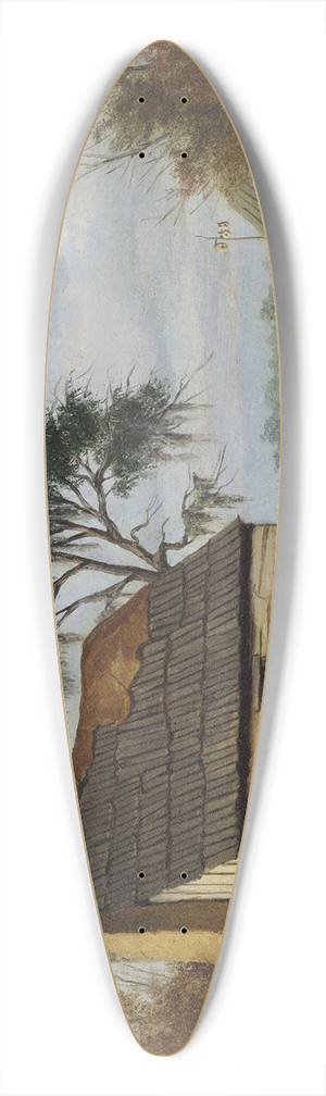 William Aiken Walker - Louisiana Cabin Scene 39.3 inch art pintail longboard deck
