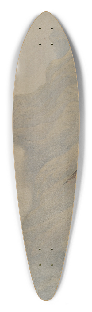 William Alfred Delamotte - Chteau de Chillon, Lake of Geneva 39.3 inch art pintail longboard deck