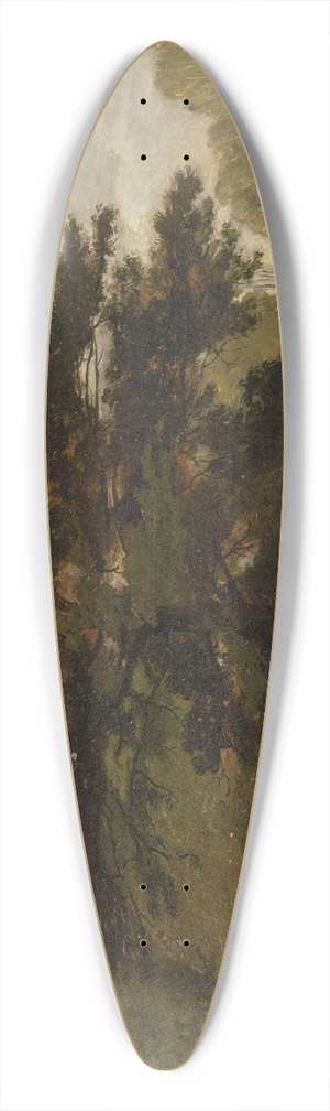 William Alfred Delamotte - On the Isis, Waterperry, Oxfordshire 39.3 inch art pintail longboard deck