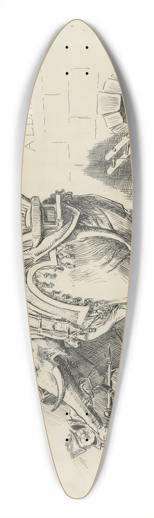 William Allen Rogers - He isnt climbing out of the window, however 39.3 inch art pintail longboard deck