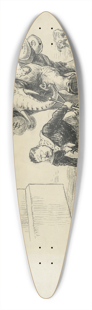 William Allen Rogers - Late election returns 39.3 inch art pintail longboard deck