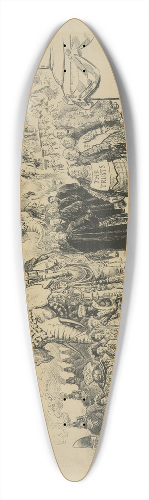 William Allen Rogers - The great American Durbar 39.3 inch art pintail longboard deck