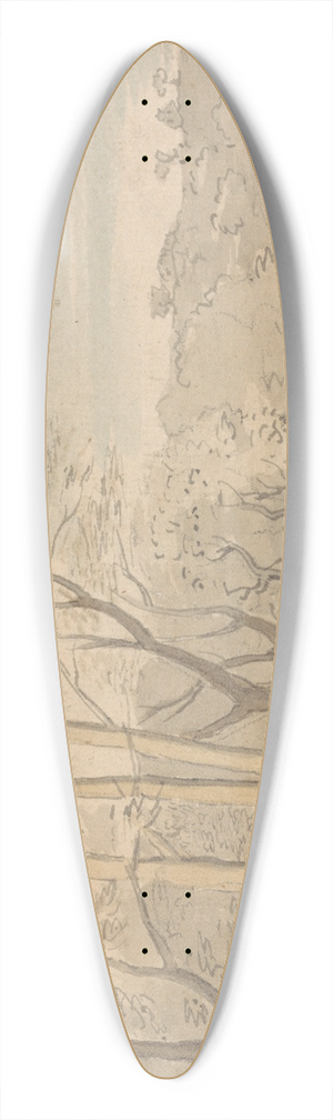 William Blake - A Woody Landscape 39.3 inch art pintail longboard deck