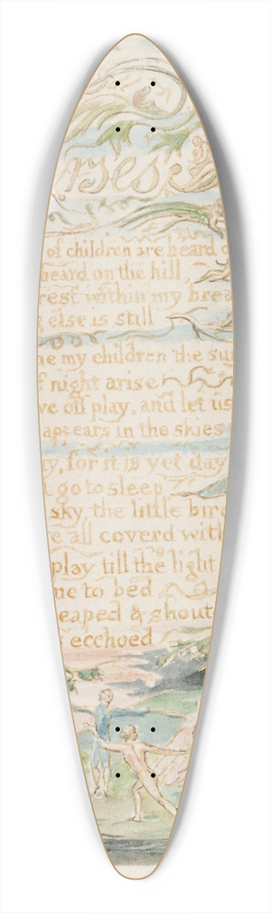 William Blake - Pl. 24  Nurses Song 39.3 inch art pintail longboard deck