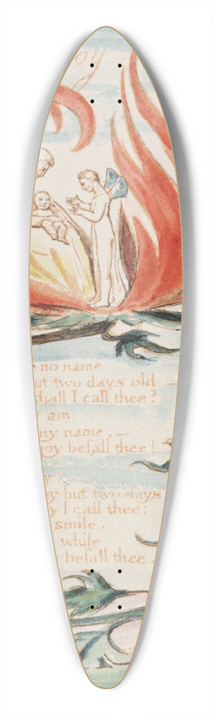 William Blake - Pl. 4  Infant Joy 39.3 inch art pintail longboard deck