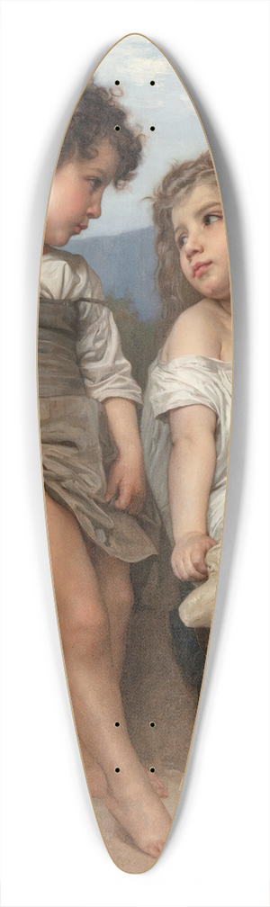 William Bouguereau - Au bord du ruisseau 39.3 inch art pintail longboard deck
