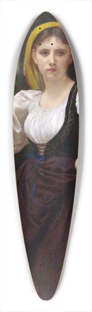William Bouguereau - La faneuse 39.3 inch art pintail longboard deck