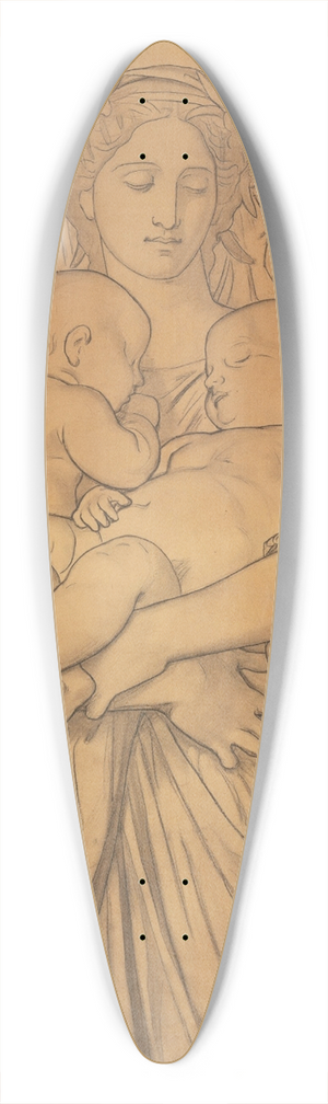 William Bouguereau - La Foi 39.3 inch art pintail longboard deck