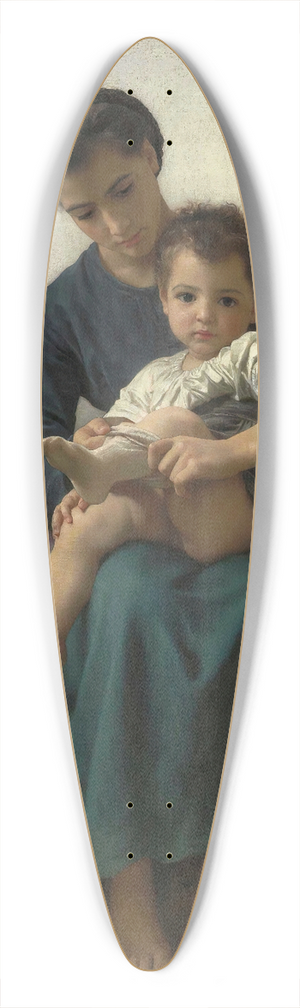 William Bouguereau - La grande soeur 39.3 inch art pintail longboard deck