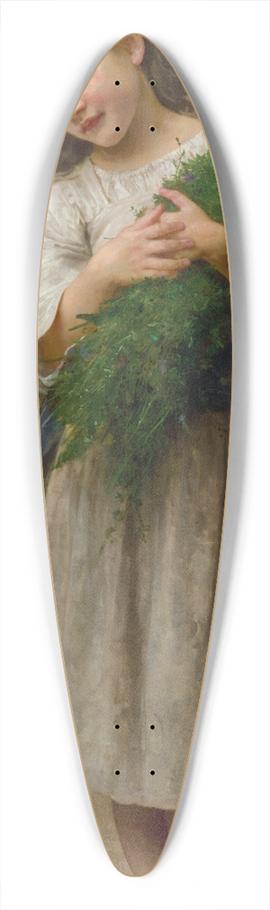 William Bouguereau - Retour des champs 39.3 inch art pintail longboard deck