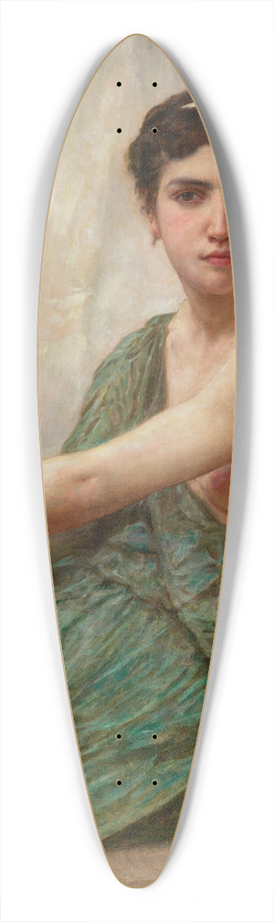 William Bouguereau - Rflexion 39.3 inch art pintail longboard deck
