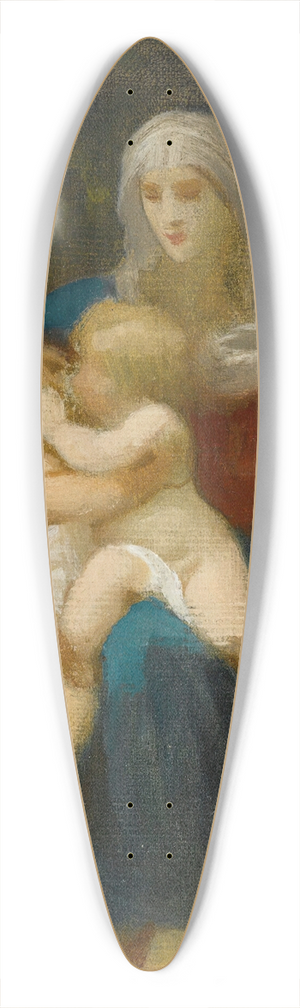 William Bouguereau - Study For Sainte Famille 39.3 inch art pintail longboard deck