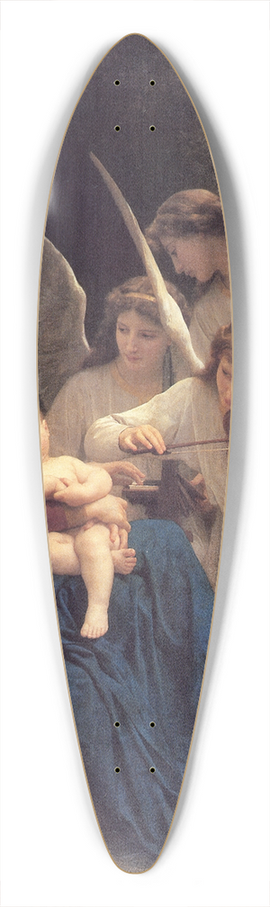 William Bouguereau - The song of the angels 39.3 inch art pintail longboard deck