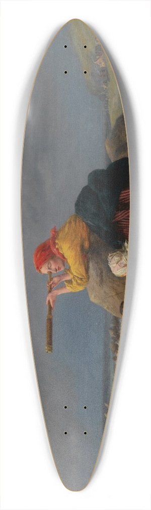 William Bromley - Awaiting The Return Of Fishing Boats 39.3 inch art pintail longboard deck