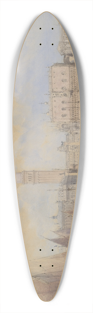 William Callow - Venice from St. Giorgio 39.3 inch art pintail longboard deck