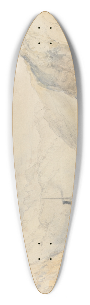 William Callow - Wallenstadt from Wesen, Switzerland 39.3 inch art pintail longboard deck
