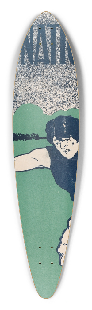 William Carqueville - International; November 39.3 inch art pintail longboard deck