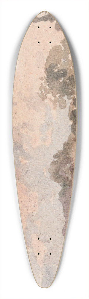William Collins - Landscape with Fence 39.3 inch art pintail longboard deck