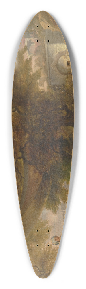 William Daniell - Indian Landscape with Figures near a Stream 39.3 inch art pintail longboard deck