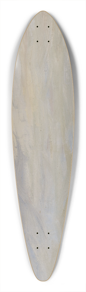 William de Goumois - English Coast in Grey 39.3 inch art pintail longboard deck