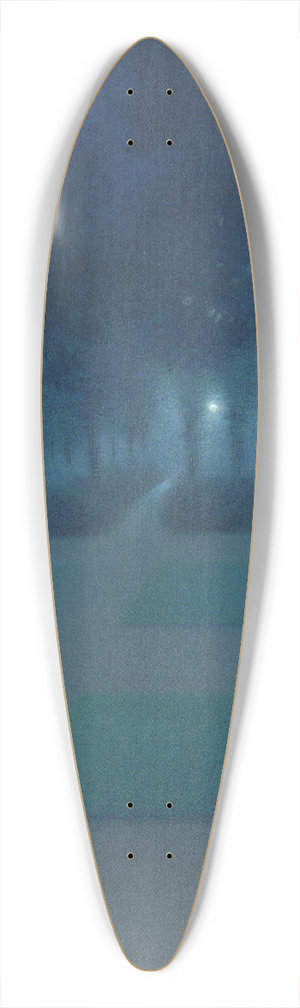 William Degouve de Nuncques - Nocturn in the Parc Royal, Brussels 39.3 inch art pintail longboard deck
