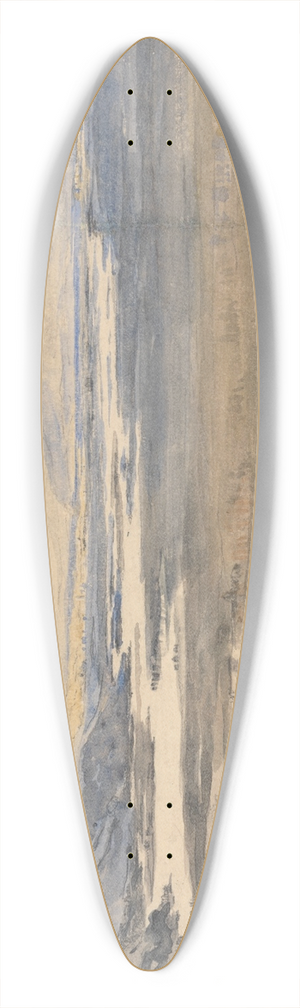 William Ellis - A River Scene 39.3 inch art pintail longboard deck
