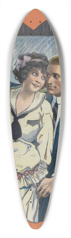 William Ely Hill - Making hay while the rain falls 39.3 inch art pintail longboard deck