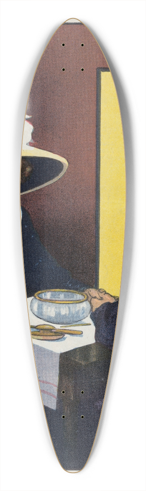 William Ely Hill - The manicure 39.3 inch art pintail longboard deck