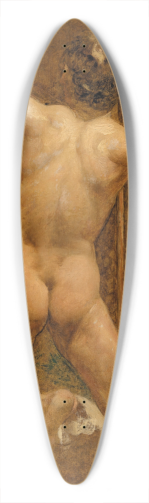 William Etty - Male nude 39.3 inch art pintail longboard deck