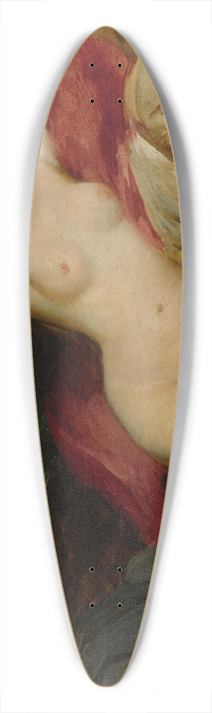 William Etty - Reclining Female Nude 39.3 inch art pintail longboard deck
