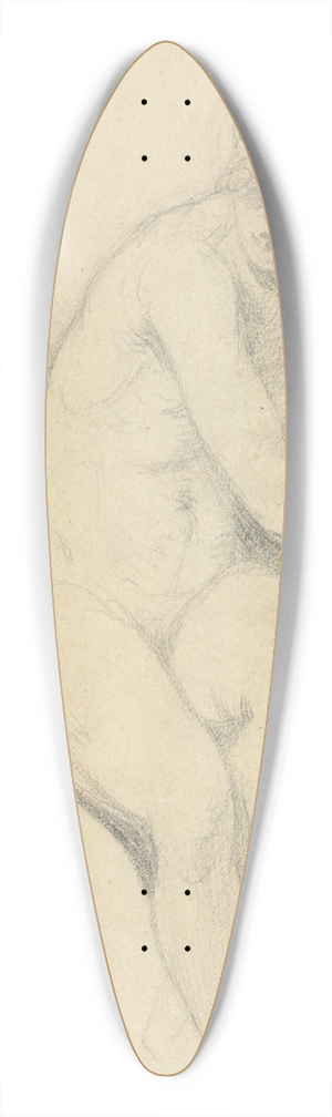 William Etty - Seated Nude 39.3 inch art pintail longboard deck