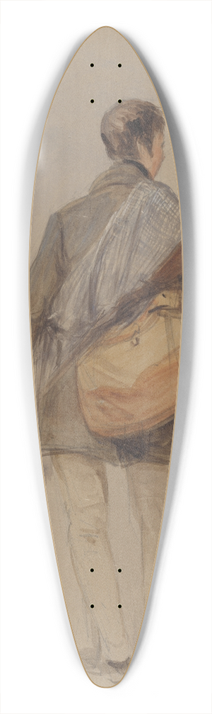 William Evans of Eton - A Man With a Gun 39.3 inch art pintail longboard deck