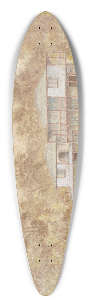 William Francis Herring - Stevensons House, Vailima, Apia, Samoa 39.3 inch art pintail longboard deck