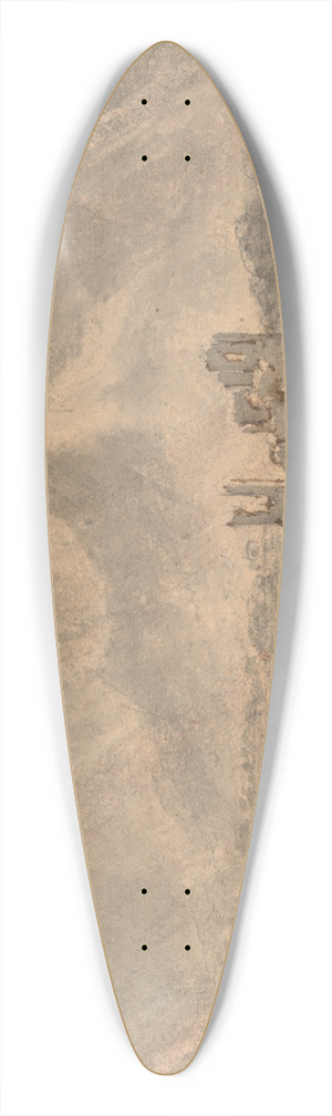 William Gilpin - Castle above a Lake with Distant Mountain under Stormy Sky 39.3 inch art pintail longboard deck