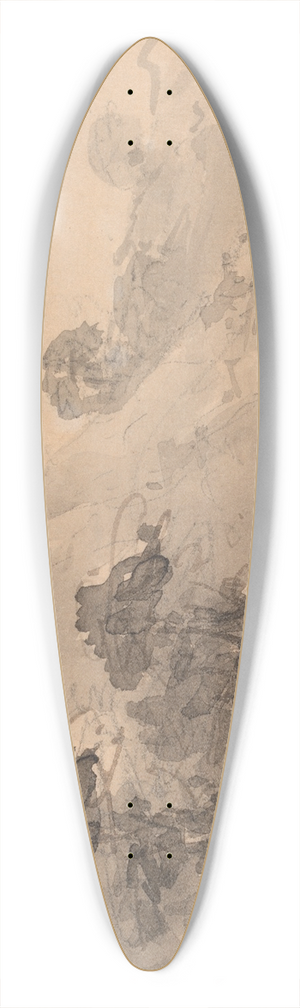 William Gilpin - Hilly Landscape 39.3 inch art pintail longboard deck