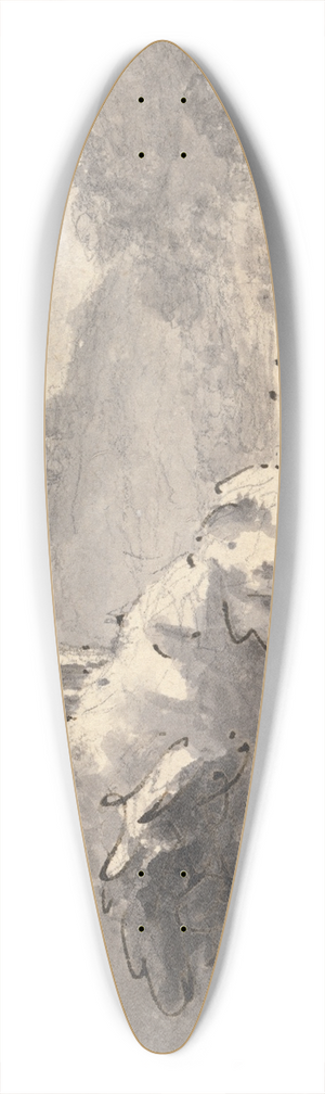 William Gilpin - Landscape with Two Figures on a Road 39.3 inch art pintail longboard deck