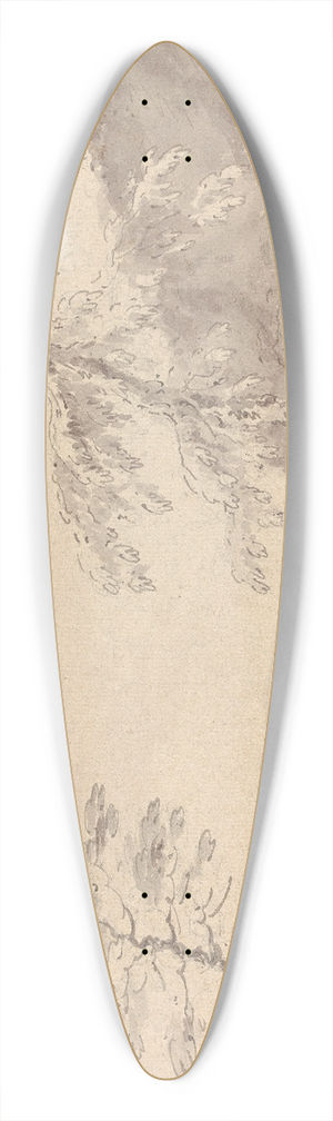 William Gilpin - Two Trees in a Landscape 39.3 inch art pintail longboard deck