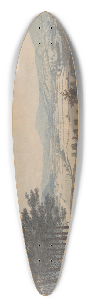 William Green - Landscape with Vale and Mountains 39.3 inch art pintail longboard deck