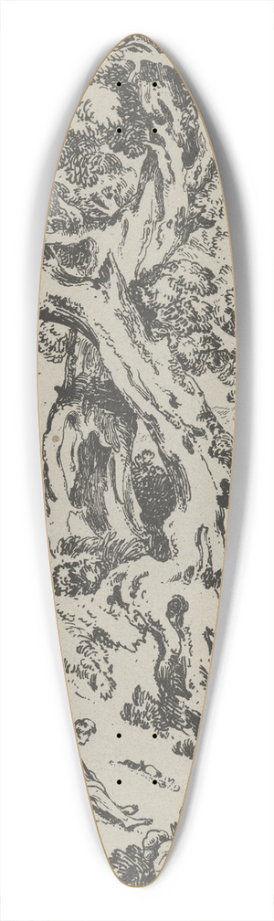 William Havell - Landscape with a Seated Shepherd 39.3 inch art pintail longboard deck